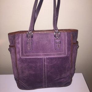Purple Coach Suede Purse